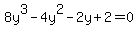 8y%5E3-4y%5E2-2y%2B2+=+0
