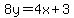 8y+=+4x+%2B+3