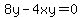 8y-4xy=0