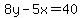 8y-5x=40