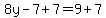 8y-7%2B7=9%2B7