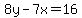 8y-7x=16