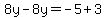 8y-8y=-5%2B3
