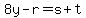 8y-r=s%2Bt