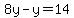 8y-y+=+14