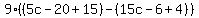 9%28%285c-20%2B15%29-%2815c-6%2B4%29%29