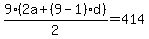 9%282a%2B%289-1%29d%29%2F2=414