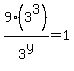 9%283%5E3%29%2F3%5Ey=1
