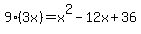 9%283x%29=x%5E2-12x%2B36