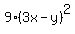 9%283x-y%29%5E2