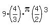 9%284%2F3%29pi%284%2F2%29%5E3