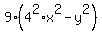 9%284%5E2%2Ax%5E2-y%5E2%29