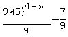 9%285%29%5E%284-x%29%2F9=7%2F9
