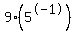 9%285%5E-1%29+