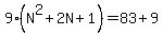 9%28N%5E2%2B2N%2B1%29=83%2B9
