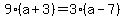 9%28a%2B3%29=3%28a-7%29
