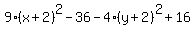9%28x%2B2%29%5E2-36-4%28y%2B2%29%5E2%2B16