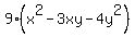 9%28x%5E2+-+3xy+-+4y%5E2%29