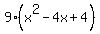 9%28x%5E2-4x%2B4%29
