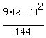 9%28x+-+1%29%5E2%2F144