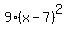 9%28x-7%29%5E2%29=9%28x%5E2-14x%2B49%29=9x%5E2-126x%2B441