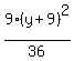 9%28y+%2B+9%29%5E2%2F36