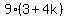 9%2A%283%2B4k%29