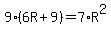 9%2A%286R%2B9%29=7%2AR%5E2