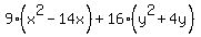 9%2A%28x%5E2-14x%29+%2B+16%2A%28y%5E2%2B4y%29
