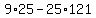 9%2A25+-+25%2A121