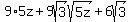 9%2A5z%2B9sqrt%283%29sqrt%285z%29%2B6sqrt%283%29