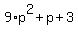 9%2Ap%5E2%2Bp%2B3