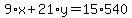 9%2Ax%2B21%2Ay=15%2A540