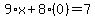 9%2Ax%2B8%280%29=7
