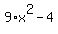 9%2Ax%5E2-4