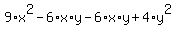 9%2Ax%5E2-6%2Ax%2Ay-6%2Ax%2Ay%2B4%2Ay%5E2