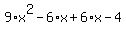 9%2Ax%5E2-6%2Ax%2B6%2Ax-4