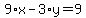 9%2Ax-3%2Ay=9