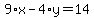 9%2Ax-4%2Ay=14