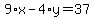 9%2Ax-4%2Ay=37