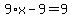 9%2Ax-9=9