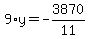 9%2Ay=-3870%2F11
