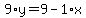 9%2Ay=9-1%2Ax