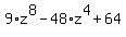 9%2Az%5E8-48%2Az%5E4%2B64