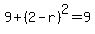 9%2B%282-r%29%5E2=9