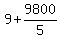 9%2B+9800%2F5