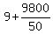9%2B+9800%2F50