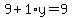 9%2B1%2Ay=9