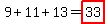 9%2B11%2B13=highlight%2833%29