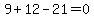9%2B12-21=0